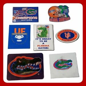 NCAA Florida Gators Vintage Sticker Magnet Decal Lot Basketball Champions 7Pc